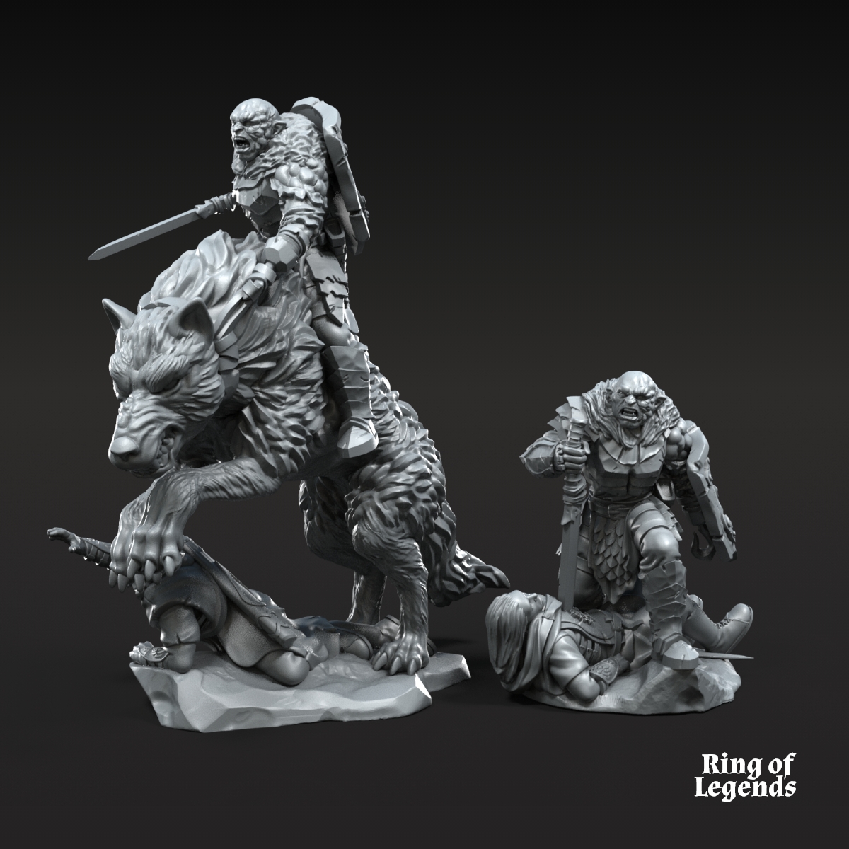 Korvog, Orc Lord Commander ft and mtd | Regular Orcs | Fantasy